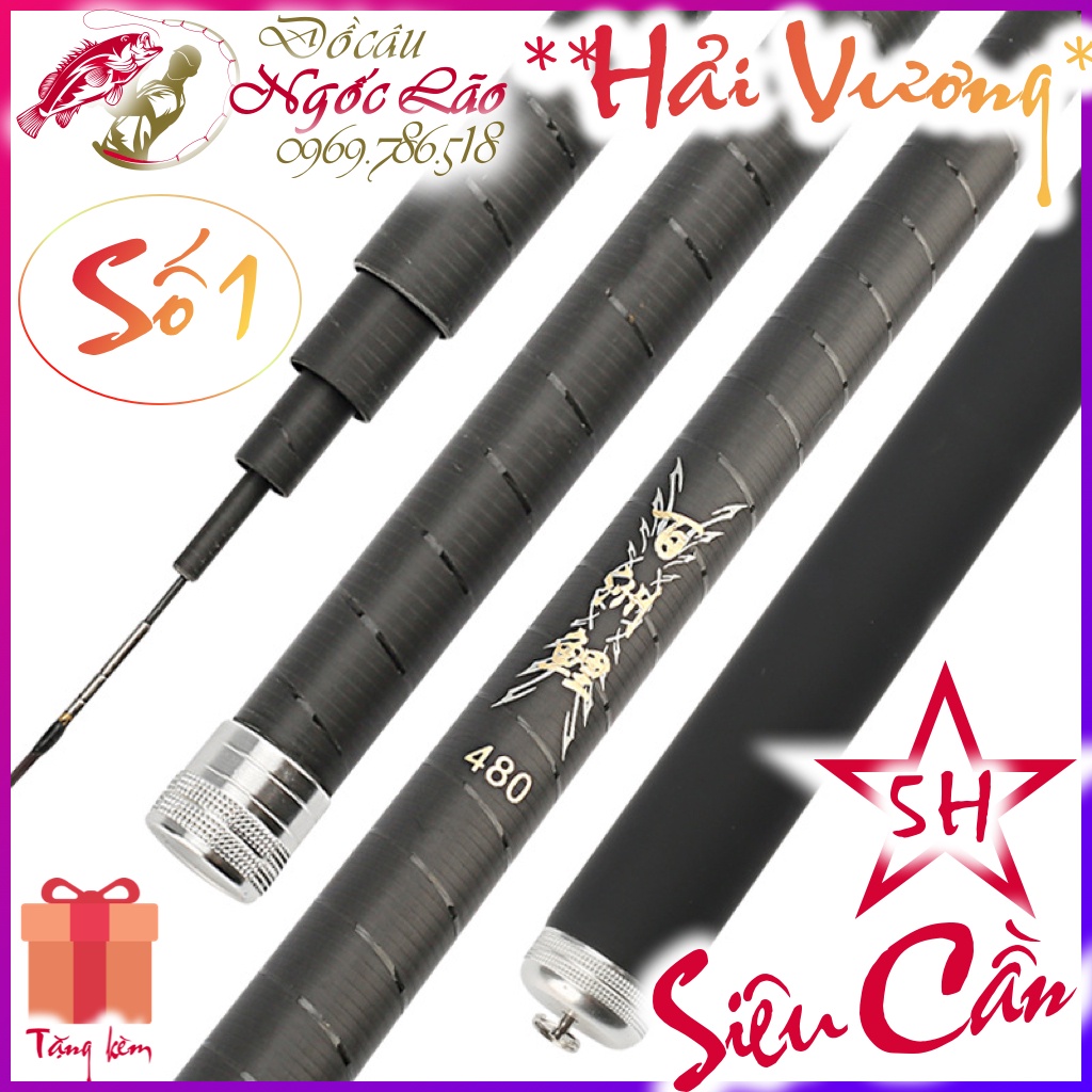 SIÊU CẦN CÂU CÁ 5H câu tay, câu đơn, câu đài -  Hàng CHUẨN 3M6 4M5 5M4 6M3 7M2 8M - TỐT NHẤT - Carbon phân bố lực 28