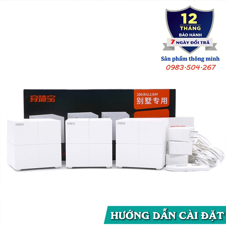 Bộ 3 Cục Wifi Mesh không dây Tenda Nova MW6 Ghép nối nhiều thiết bị cùng 1 tên wifi