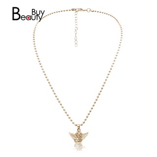 Fashion Angel Pendant Choker Alloy Beads Boho Chain Necklace Collier Women Jewelry Gold