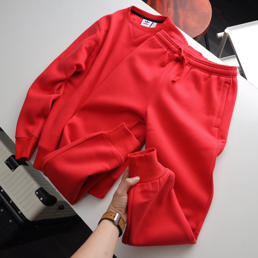 Bộ Nỉ Cotton Thu Đông Màu Vàng Xuất Hàn Dư Form Unisex , Set Đồ Bộ Đông Nam Nữ, Bigsize ( 50kg - 90kg ) - 3bros