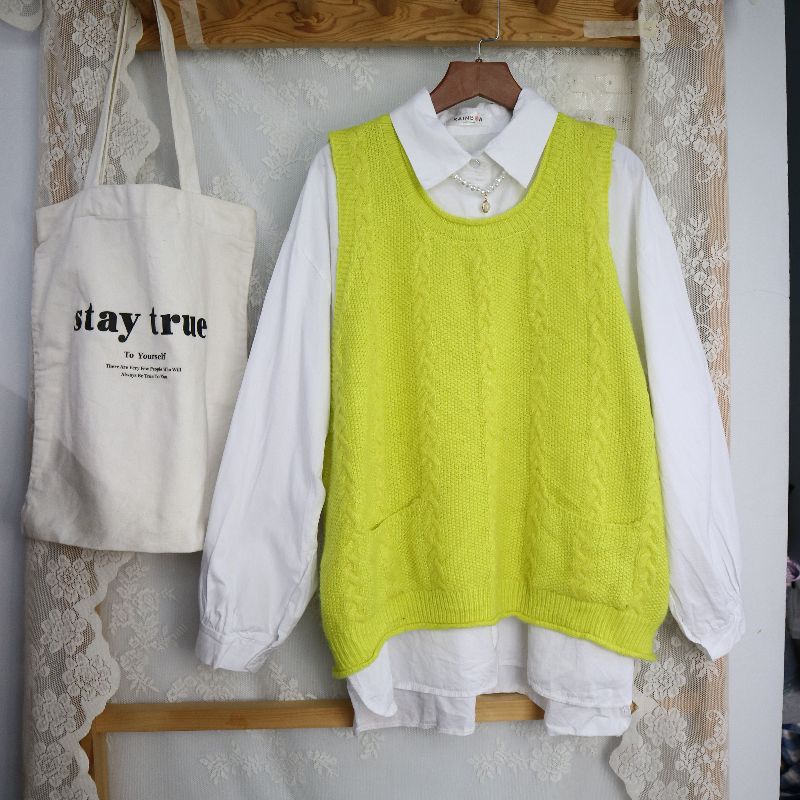 Áo ghile vàng chanh