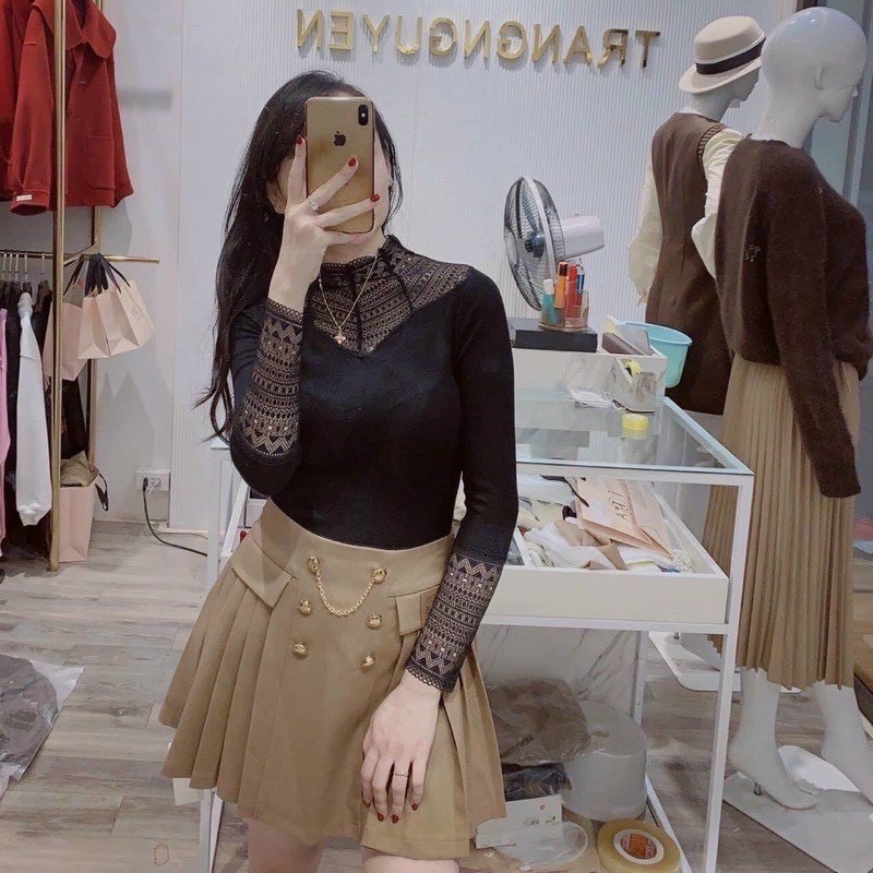 [Mã WARUN27 giảm 12k đơn 99k] BÁN SỈ ÁO LEN GIỮ NHIỆT PHA REN KÈM HỘP C | BigBuy360 - bigbuy360.vn