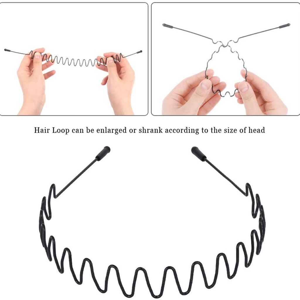 Set 9 Cái Bờm/Cài Tóc Kim Loại Đơn Giản Với Nhiều Kiểu Dáng Cho Cả Nam Và Nữ Phụ Kiện Tóc