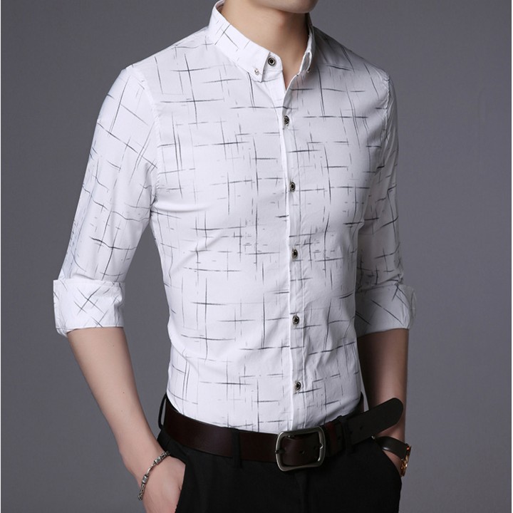 Áo Sơ Mi Nam Dài Tay Họa Tiết Caro Trẻ Trung - Hàng Xuất Khẩu AD00009 | BigBuy360 - bigbuy360.vn