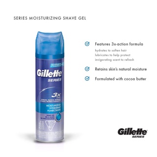 [Hàng Mỹ] Bọt Cạo Râu Gillette Series 3x - 198g