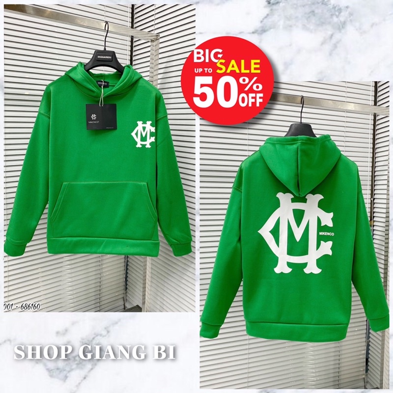 Áo hoodie mikenco xanh,áo nỉ hoodie mikenco 2022