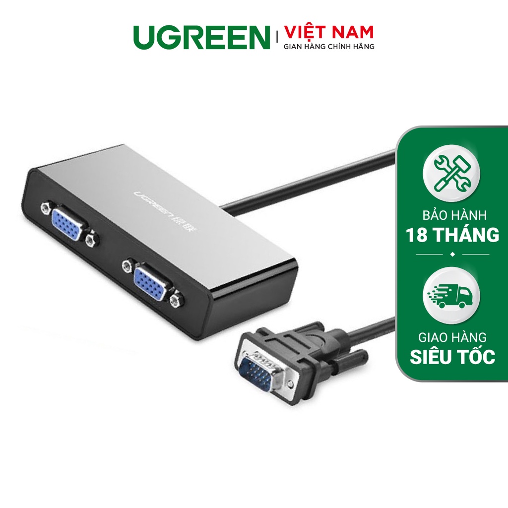 Bộ chuyển đổi 2 cổng VGA màu đen UGREEN MM126 30711
