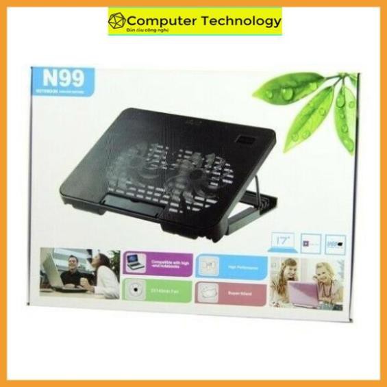 Đế tản nhiệt laptop N99 2 quạt, fan laptop n99 làm mát cực nhanh.bảo hành 3 tháng.