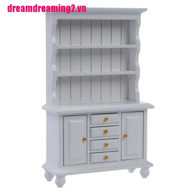 Mô Hình Kệ Sách Trang Trí Nội Thất Bằng Gỗ Màu Trắng Dm2