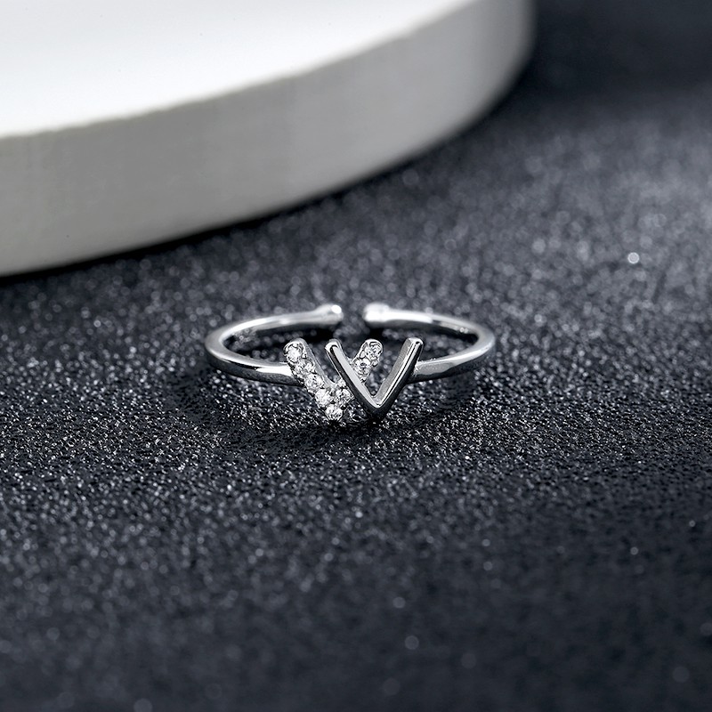 Nhẫn hở đính đá Zircon thời trang sành điệu cho nữ