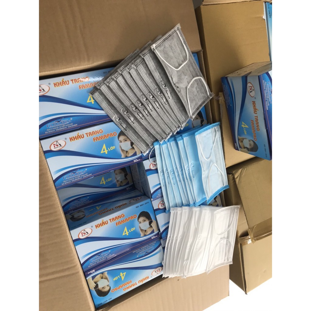 Khẩu Trang Y Tế 4 Lớp Có LOGO,Hộp 50 Chiếc Tác Dụng Kháng Khuẩn,Lọc Khói Bụi Độc Hại. | BigBuy360 - bigbuy360.vn