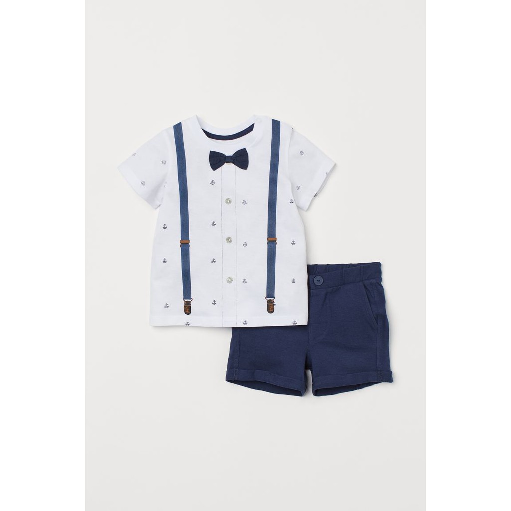 Sẵn set công tử cotton cho bé Hm UK