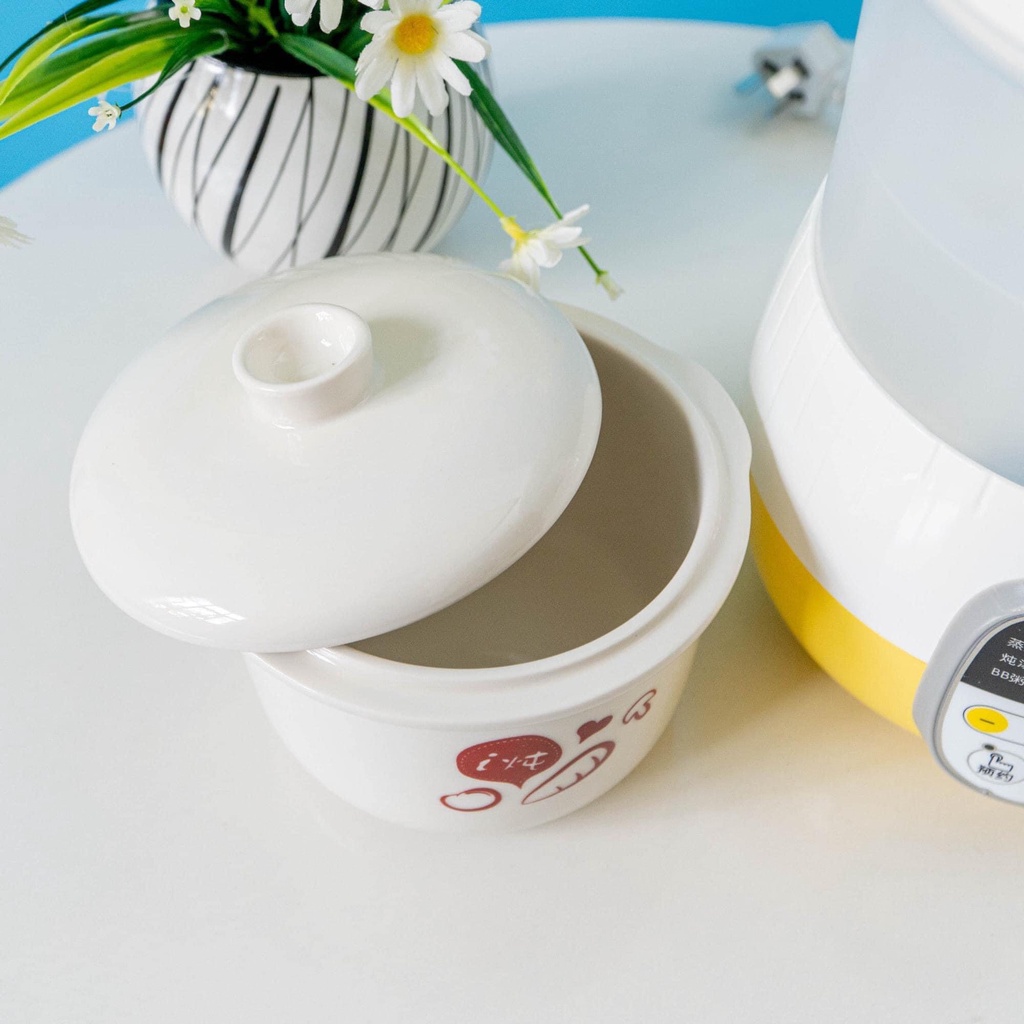 Phụ Kiện Thố Sứ, Nắp Sứ Nồi Nấu Cháo Chậm Bear 0,8L 1,6L Goodbabyvn