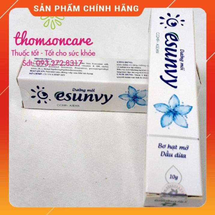 Kem nẻ dưỡng ẩm môi Esunvy từ thảo dược - son dưỡng giảm khô môi từ vaseline, dầu dừa, sáp ong và vitamin E