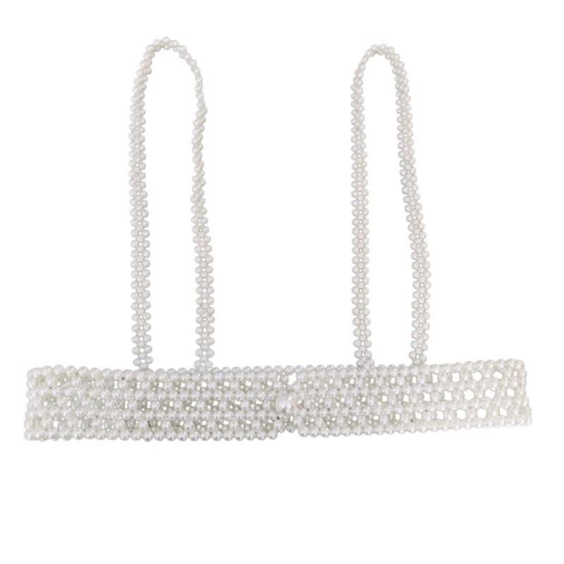 Chuỗi dây phối hạt ngọc trai co giãn đeo cơ thể phối đồ thời trang đi tiệc