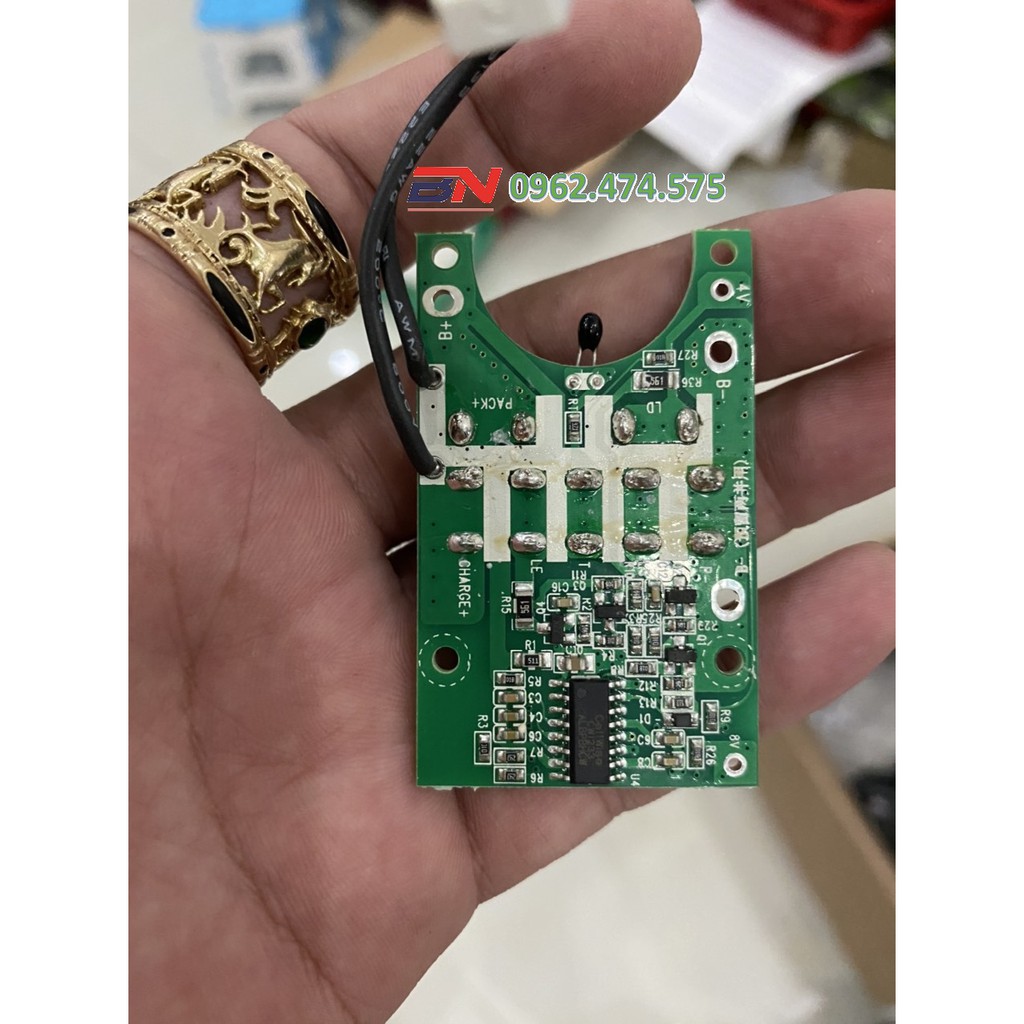 Vỏ mạch pin Hitachi 10.8V 3S 2P Li-ion, nhận sạc zin. BN.