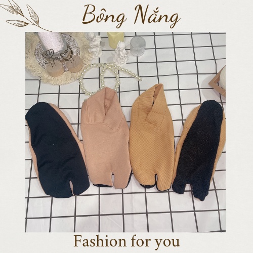 Combo 5 đôi vớ hài da nữ, tất nữ hài da có gân xỏ ngón chất thun