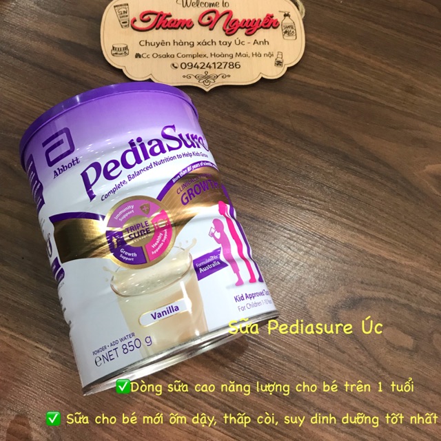 Sữa Pediasure nắp tím của Úc