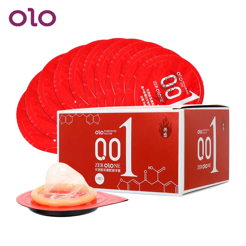 Bao cao su olo siêu mỏng 0.01 kéo dài thời gian bcs hộp 10 chiếc truyền nhiệt