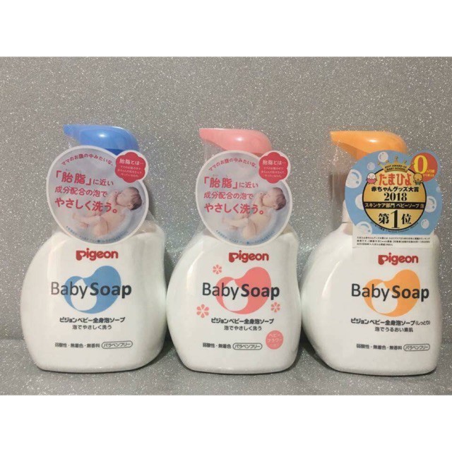 [Hàng Nhật Chuẩn] Sữa Tắm Gội PIGEON Baby Soap Nhật Bản | Sữa Tắm Pigeon Cho Bé - 500ml