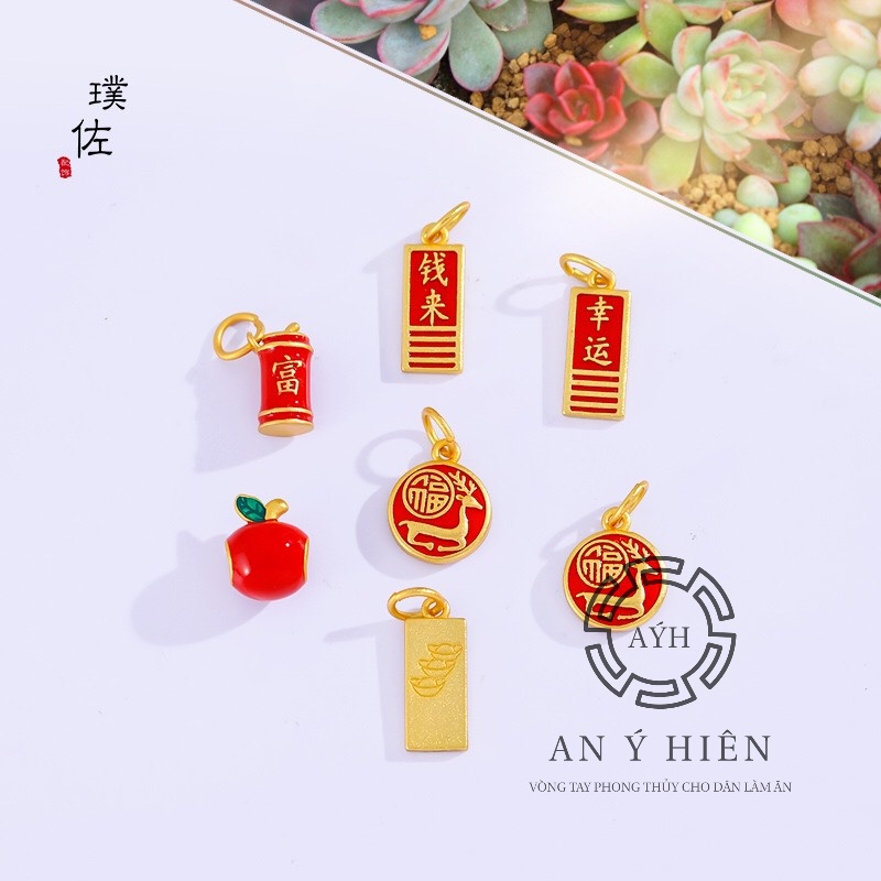 Charm Khóa hươu tài lộc đỏ #C147 ( An Ý Hiên)