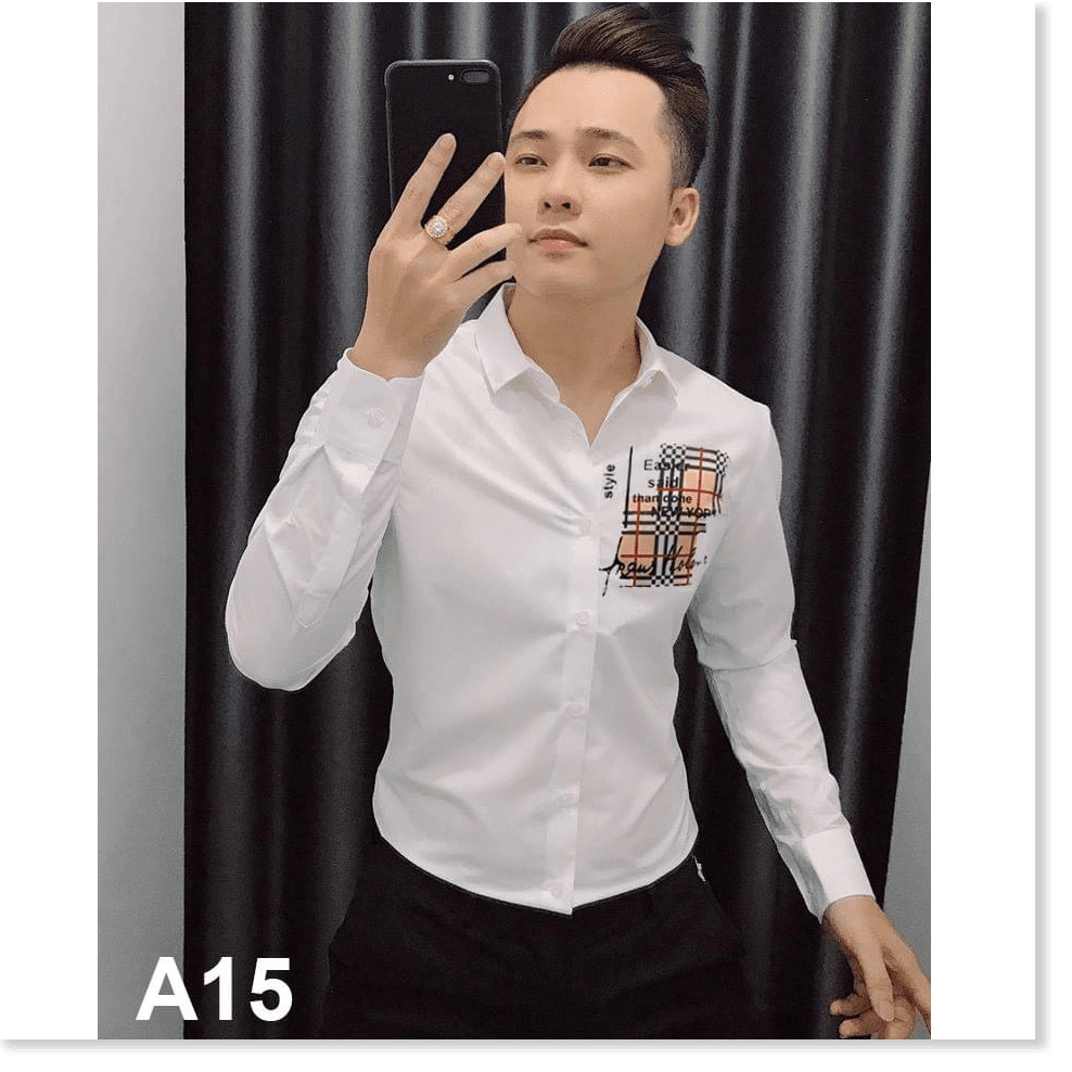 Áo sơ mi nam vải lụa 3D mát mịn , phong cách trẻ trung HP