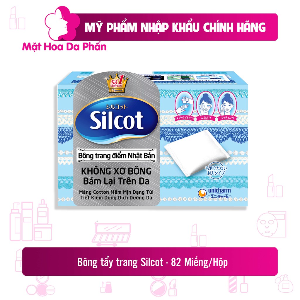 Bông tẩy trang Silcot 82 miếng/hộp
