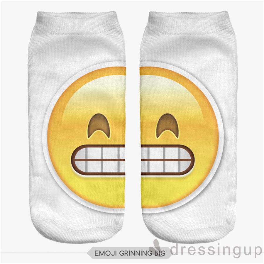 Vớ Cổ Ngắn In Hình Biểu Tượng Cảm Xúc Thiết Kế Vui Nhộn