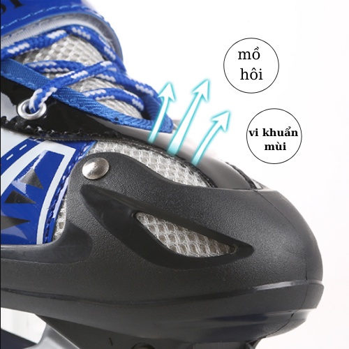 Giày Trượt Patin Sport Trẻ Em Bánh Trước Phát Sáng Tặng Đầy Đủ Phụ Kiện