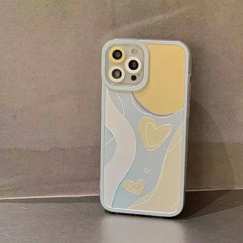 Ốp Điện Thoại TPU Mềm Hình Trái Tim Cho IPhone 12 13 XR 6 6s 7 8 Plus