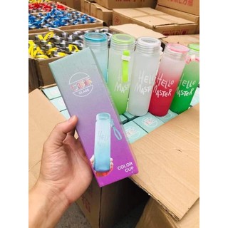 [ SHOP UY TÍN ] [ RẺ VÔ ĐỊCH ] Bình Thủy Tinh Dây Xách Hello Master 450ml (không lợi nhuận ) { FREE SHIP }