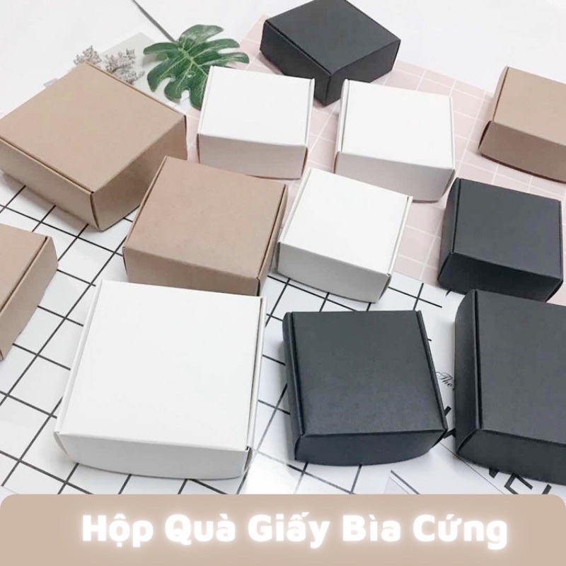 [HOẢ TỐC] Hộp Quà Giấy Bìa Cứng 20x18x10cm, Hộp Nắp Gài Trắng Trơn Đựng Quà Tặng, Quần Áo Giá Rẻ Có Nắp Gài Tiện Lợi