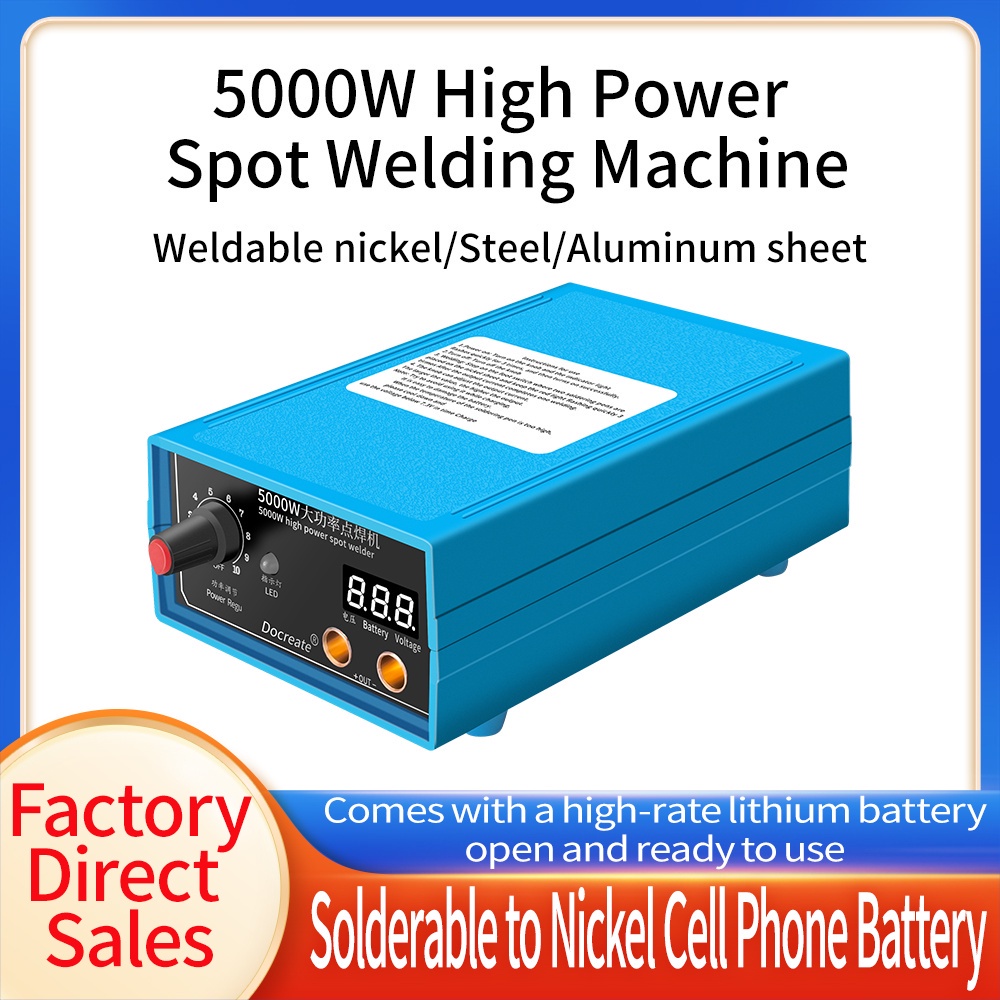 Bút Hàn 5000w DIY 18650 Công Suất Cao Với Chân Có Thể Tháo Rời Và Pin Hàn 0.1 / 0.15 / 0.2mm