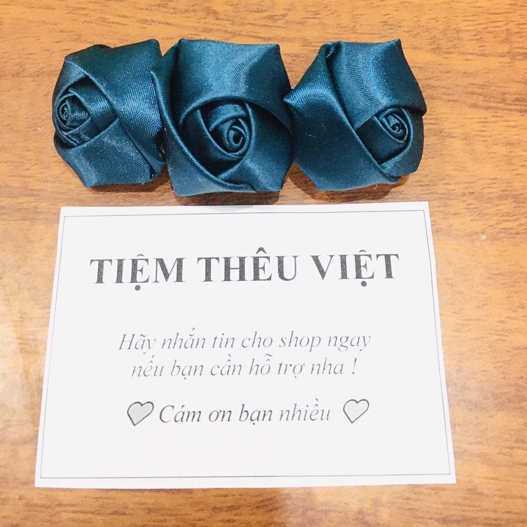 Kẹp Tóc Hoa Hồng Tiệm Thêu Việt Cặp Tóc Phong Cách Hàn Quốc