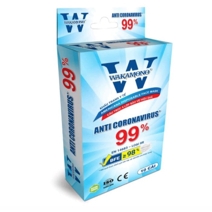 Khẩu Trang WAKAMONO Chứng nhận CE cho Tiêu chuẩn Xuất khẩu vào Châu Âu | BigBuy360 - bigbuy360.vn