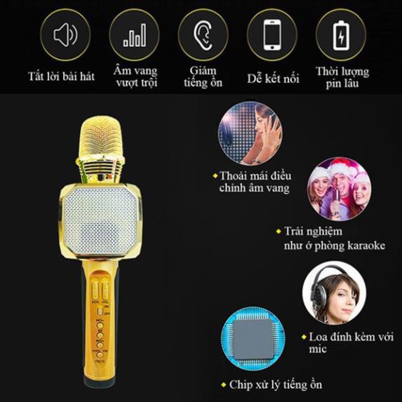 [Mã ELHACE giảm 4% đơn 300K] Micro Karaoke Bluetooth SD-10, Mic Kèm Loa Mini Không Dây, Bắt Giong Tốt Nhỏ Gọn, Giá Rẻ