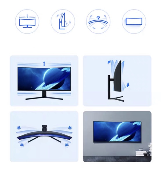 Màn Hình Cong Xiaomi Redmin 34 inch WQHD VA 144Hz 4ms XMMNTWQ34  Bảo Hành 36 Thán