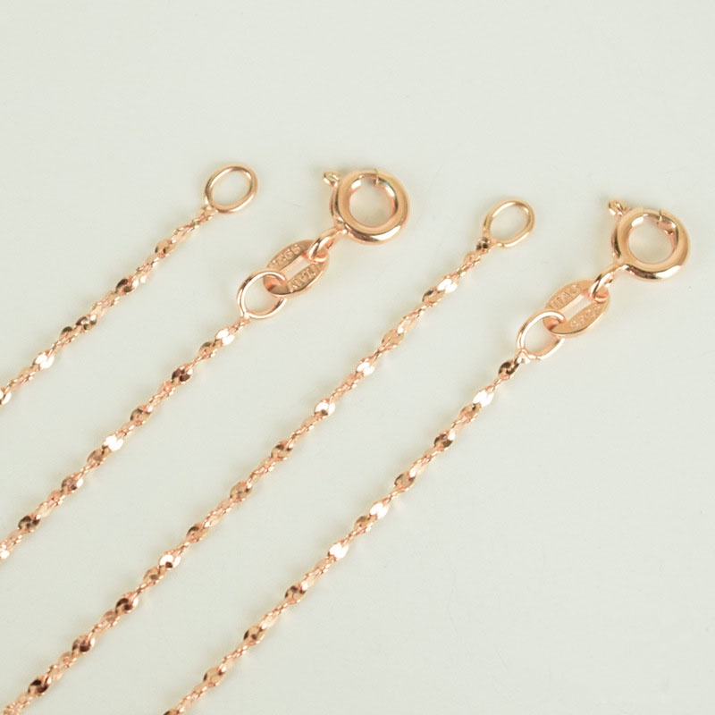 Dây chuyền vàng hồng S925 bạc sterling Vòng cổ Thiết kế khác nhau / Chiều dài mạ 18K Vàng hồng Chuỗi xương đòn Phụ nữ Quà tặng trang sức