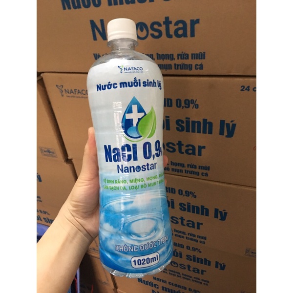 Nước muối NANOSTAR NACL 0,9% 1020ml
