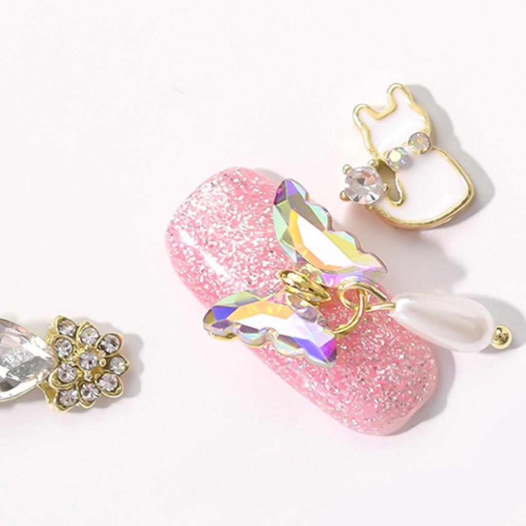 Hạt Đá Hình Bướm Siêu Nhẹ Dùng Trang Trí Móng Tay DIY