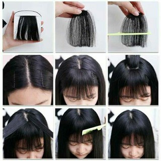 Tóc giả mái thưa không mai (ảnh thật kế) cao cap