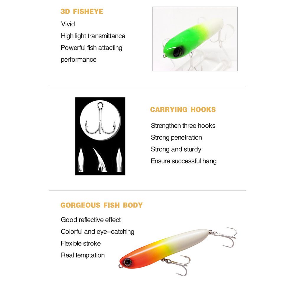 Mồi Câu Cá Nhân Tạo 67mm 6.5g Có Móc Câu Tiện Dụng