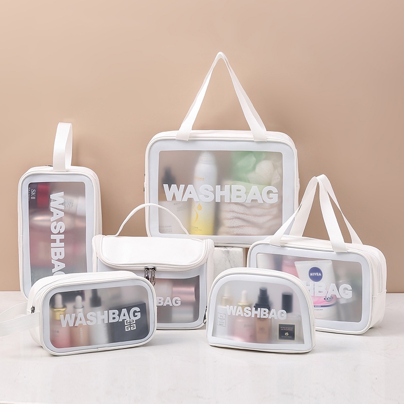 Túi đựng mỹ phẩm đồ du lịch WASHBAG, túi đựng mỹ phẩm trong suốt chống thấm DEPOT
