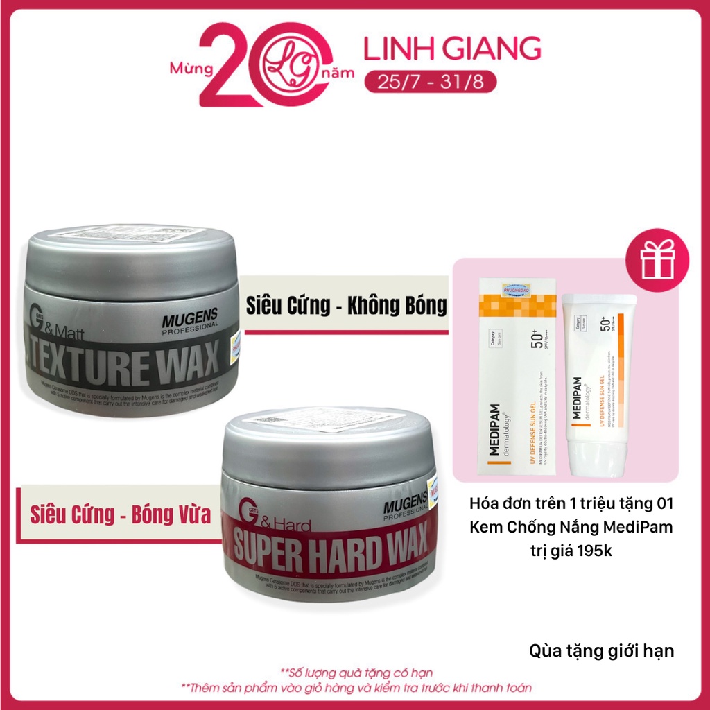 Sáp tóc Mugens Sáp vuốt tạo kiểu tóc siêu cứng cho Nam giới Mugens Texture Wax Hàn Quốc