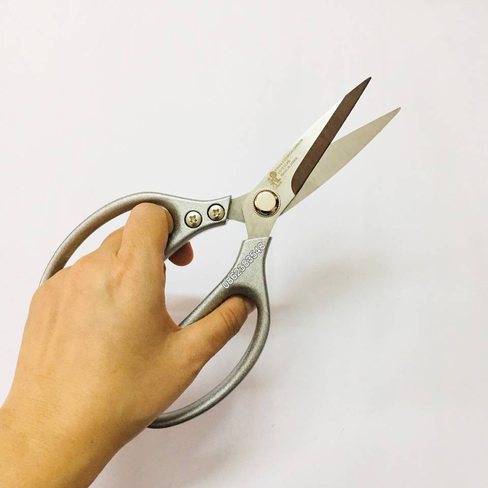 Kéo cắt đa năng Nhật nội địa chống gỉ 21cm, lưỡi dài 10cm cực xịn, siêu sắc, cắt gà, xương, cắt thức ăn, cắt tỉa cây hoa