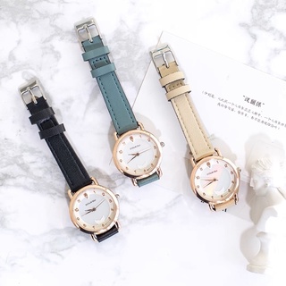Đồng hồ dây da nữ chính hãng doukou mặt tròn size 30mm