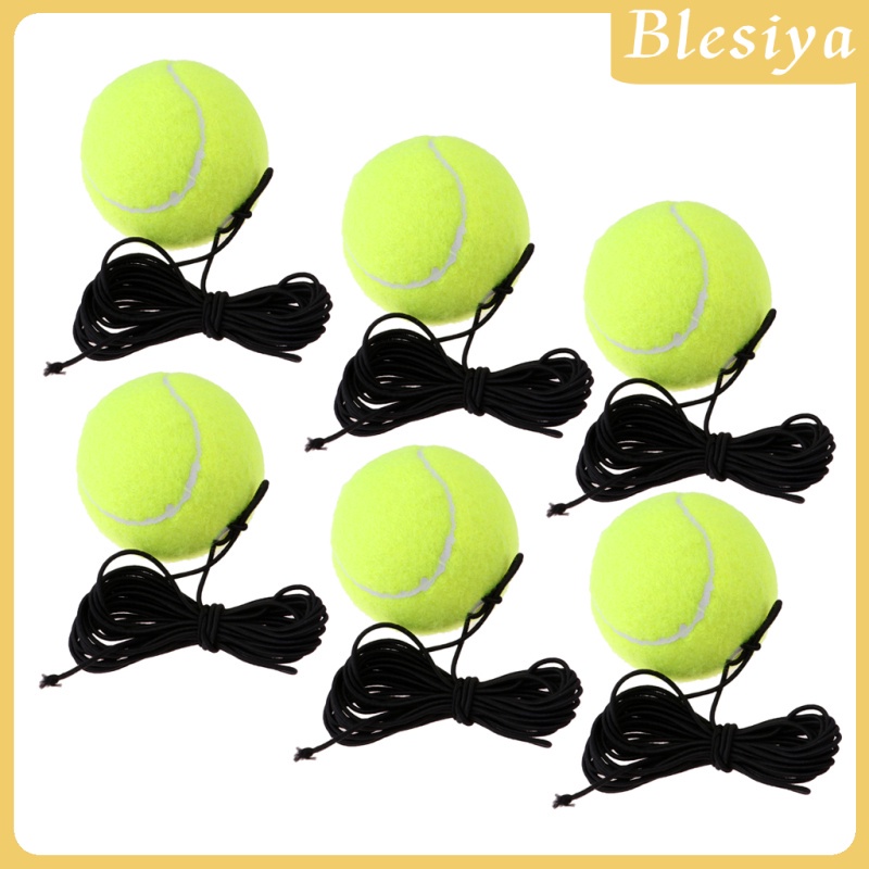 Set 6 Quả Bóng Tennis Kèm Dây Thay Thế Dành Cho Luyện Tập Tennis