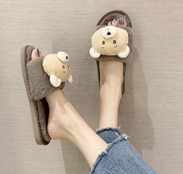 Dép bông mặt gấu 🐻