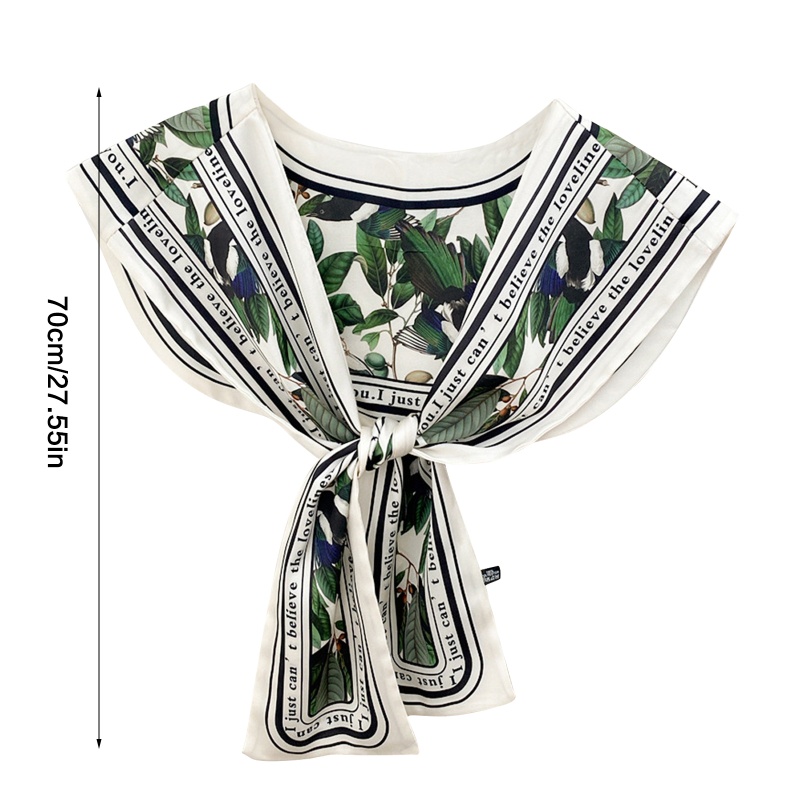 Khăn Choàng Lụa Satin In Họa Tiết Hình Tam Giác