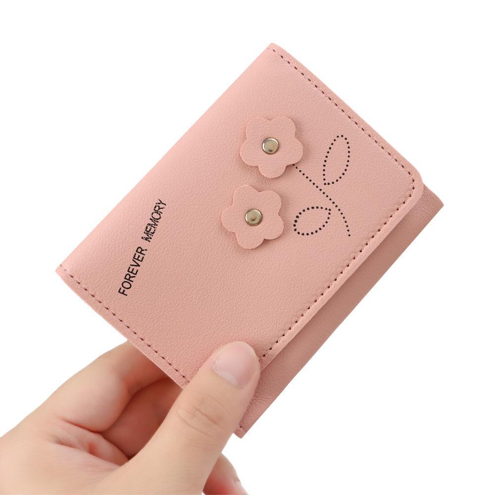 Ví Ngắn Đựng Tiền Xu Màu Cầu Vồng Thời Trang Giá Đỡ